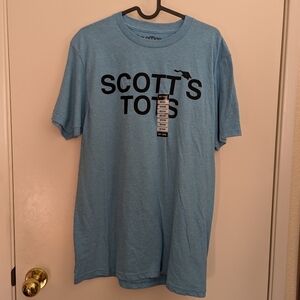 The Office Scott's Tots Light Blue Graphic T-Shirt Men's Size Medium Excellent